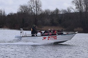 A Wheelyboat in action