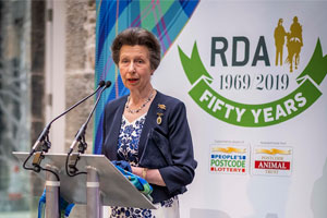Princess Anne Launching 50th Anniversary Tartan for Riding for the Disabled Association