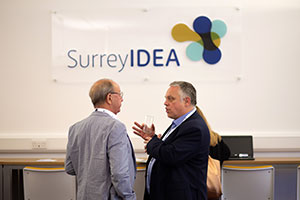 andy adcroft and gavin whichello talking about social mobility at SurreyIDEA