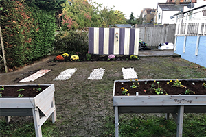 Garden transformation by volunteers at learning disability service in Barnet