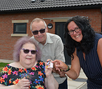 Geoff and Petula get the keys to their accessible housing