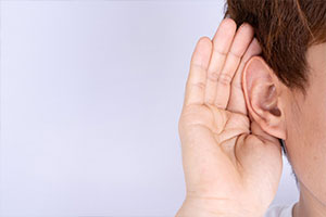 Hearing loss - boy listening