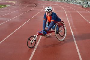 paralympic athlete ready for race